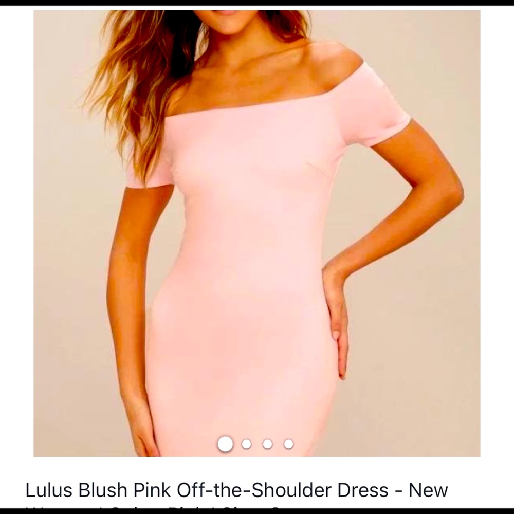 Bodycon Dress- off shoulder-pretty pink